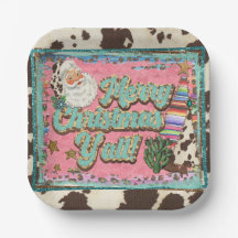 Vrolijk kerstfeest, Y'all papieren borden