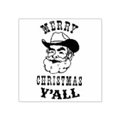 Vrolijk kerstfeest Y'ALL Rubber Stamp Rubberstempel (Afrduk)
