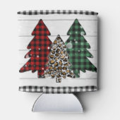 Vrolijk kerstfeest Y'all Rustic Pset Trees Feestda Blikjeskoeler (Achterkant)