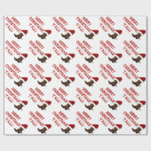 Vrolijk kerstfeest Y'all - Santa Boot (White Back) Cadeaupapier (Vlak)