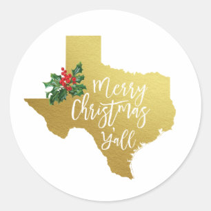 Vrolijk kerstfeest Y'all Texas Sticker