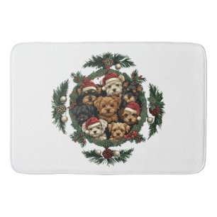 Vrolijk Kerstfeest Yorkshire Terrier Honden Badmat