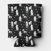 Vrolijk kerstfeest! Zwarte en witte Koelbox Blikjeskoeler (Voorkant)