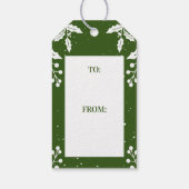 Vrolijk kerstfeest, zwarte vrouw, kerstmuts, groen cadeaulabel (Achterkant)