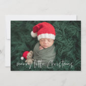 Vrolijk kerstfeestdag geboorteaankondiging aankondiging (Voorkant)