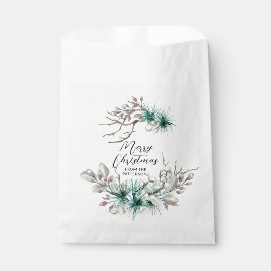 Vrolijk kerstfeestelijke winterfeestdag Florence Bedankzakje (Voorkant)