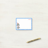 Vrolijk kerstfeestje Schnauzer Puppy Name Post-it® Notes (Op bureau)