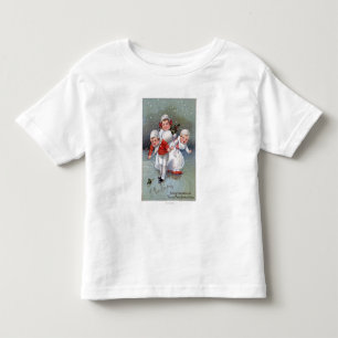 Vrolijk kerstfeestKleine Kinder ijsschaatsen Shirts