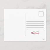 Vrolijk kerstfoto briefkaart Red Green Elegant (Achterkant)