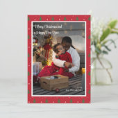 Vrolijk Kerstfoto Custom Feestdagenkaart (Staand voorkant)