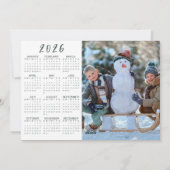 Vrolijk kerstfotocollage 2026 kalender feestdagenkaart (Achterkant)