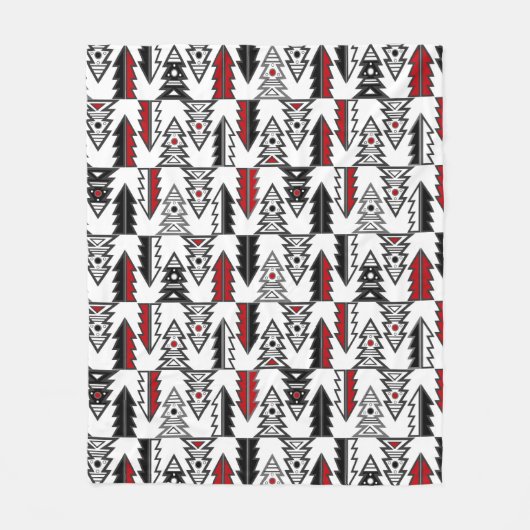 Vrolijk kerstgebaar abstracte moderne geometrie o fleece deken (Voorkant)