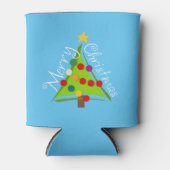 Vrolijk kerstgebak (blauw) blikjeskoeler (Voorkant)