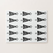 Vrolijk kerstgebak met kerstmis legpuzzel (Horizontaal)