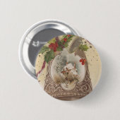  vrolijk kerstgebell ronde button 5,7 cm (Voorkant /achterkant)