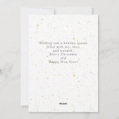 Vrolijk Kerstgebladerte Krans met gouden klokken. Feestdagenkaart (Achterkant)