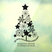 Vrolijk kerstgebundelde boom op maat raamsticker (Vel 3)