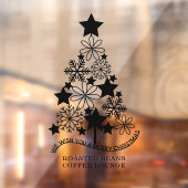 Vrolijk kerstgebundelde boom op maat raamsticker (Vel 2)