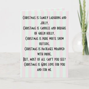 Vrolijk kerstgedicht Kaart