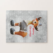 Vrolijk kerstgedoe met een pet legpuzzel (Horizontaal)