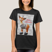 Vrolijk kerstgedoe met een pet t-shirt (Voorkant)