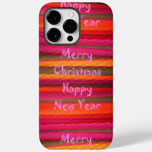 Vrolijk kerstgelukkig nieuwjaarscanvas kleurenontw Case-Mate iPhone case (Achterkant)