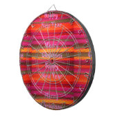 Vrolijk kerstgelukkig nieuwjaarscanvas kleurenontw dartbord (Voorkant Rechts)