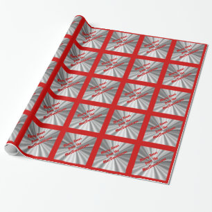 Vrolijk kerstgepersonaliseerd cadeaupapier