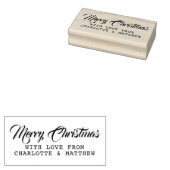 Vrolijk kerstgepersonaliseerd 	rubberstempel (Gestempeld)