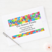 Vrolijk kerstgeschilderde waterverf sticker (Envelop)