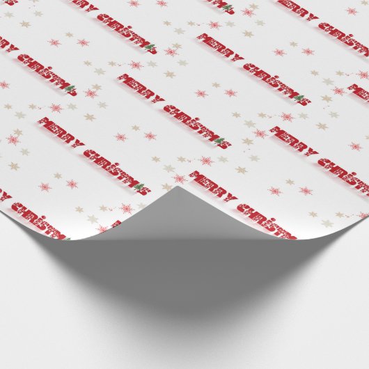 Vrolijk kerstgesprek in het wit cadeaupapier (Hoek)