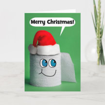Vrolijk kerstgesprek met rolstoel van toiletpapier