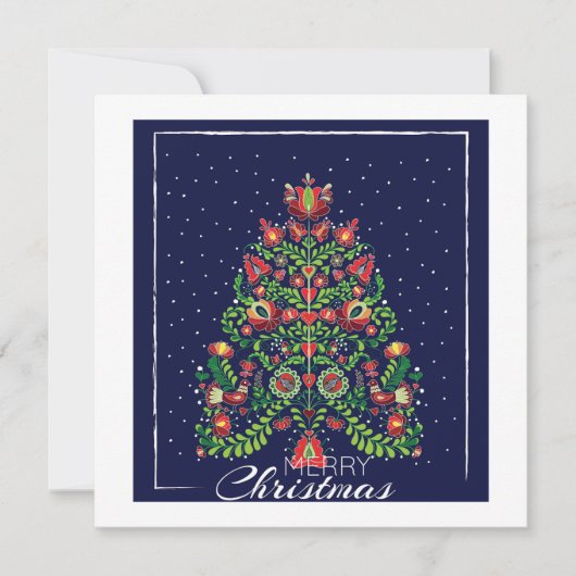 Vrolijk kerstgewas kaart (Voorkant)