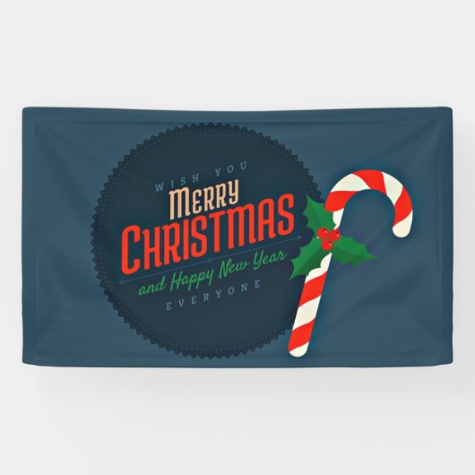 Vrolijk kerstgewas spandoek (Horizontaal)