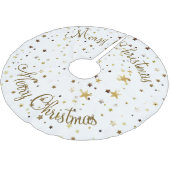 Vrolijk kerstgoud sterpatroon kerstboom rok (Gekanteld)