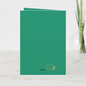 Vrolijk kerstgroen gevouwen Kaarten (Achterkant)