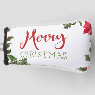 Vrolijk kerstgroen golfheadcover