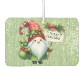 Vrolijk kerstgroen kabouter glittery luchtverfrisser (Achterkant)