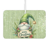 Vrolijk kerstgroen kabouter glittery luchtverfrisser (Voorkant)