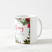 Vrolijk kerstgroen koffiemok (Voorkant rechts)