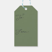 Vrolijk kerstgroen Ornament, kerstcadeau Label Cadeaulabel (Achterkant)