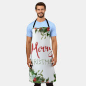 Vrolijk kerstgroen schort (Gedragen)