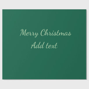 Vrolijk Kerstgroen vlakte solo achtergrond vakanti Cadeaupapier