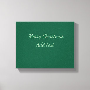 Vrolijk Kerstgroen vlakte solo achtergrond vakanti Canvas Afdruk