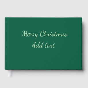 Vrolijk Kerstgroen vlakte solo achtergrond vakanti Gastenboek