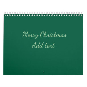 Vrolijk Kerstgroen vlakte solo achtergrond vakanti Kalender