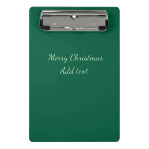 Vrolijk Kerstgroen vlakte solo achtergrond vakanti Mini Klembord