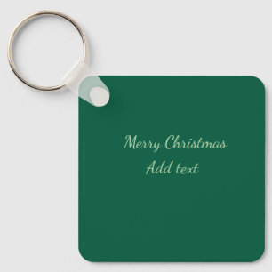 Vrolijk Kerstgroen vlakte solo achtergrond vakanti Sleutelhanger