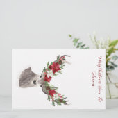 Vrolijk kersthert briefpapier (Staand voorkant)