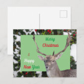 Vrolijk kersthert en Holly Briefkaart (Voorkant / Achterkant)